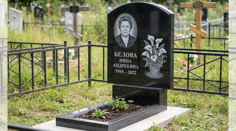 Памятник с гравировкой калл — выполненная работа «Белова» в Новом Уренгое