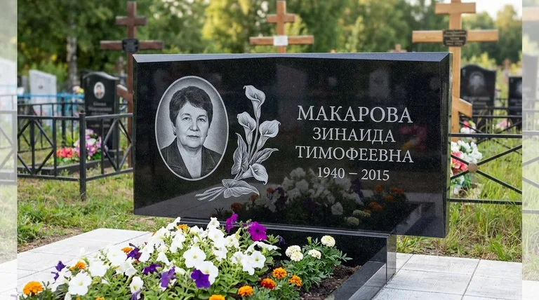 Памятник с гравировкой калл — выполненная работа «Макарова» в Новом Уренгое