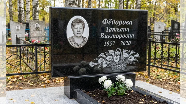 Памятник с гравировкой калл — выполненная работа «Фёдорова» в Новом Уренгое