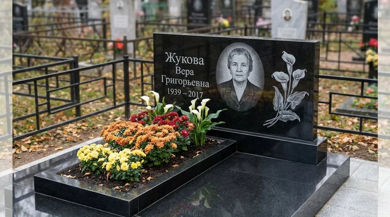 Памятник с гравировкой калл — выполненная работа «Жукова» в Новом Уренгое