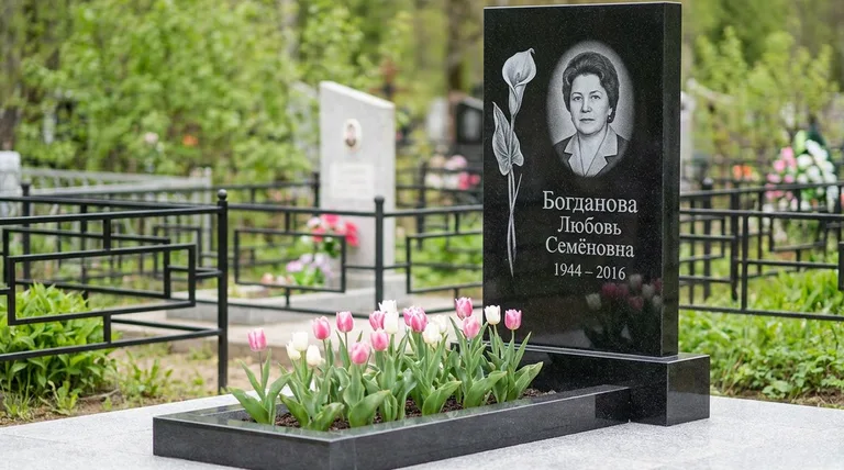 Памятник с гравировкой калл — выполненная работа «Богданова» в Новом Уренгое