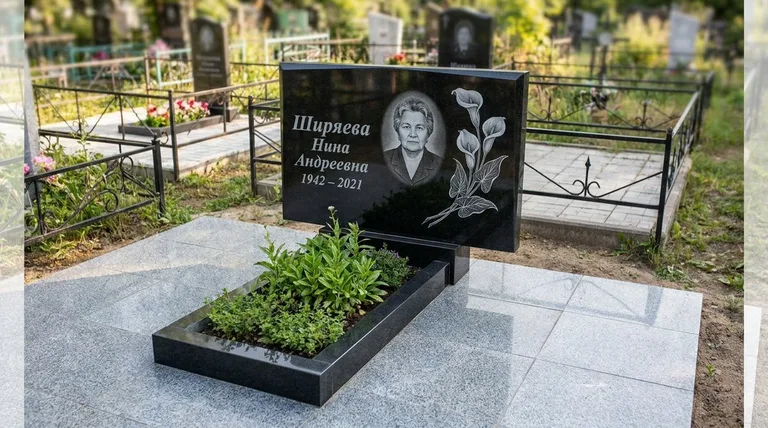 Памятник с гравировкой калл — выполненная работа «Ширяева» в Новом Уренгое