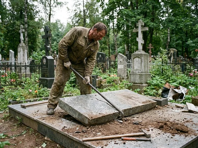 Демонтаж гранитной плитки и мощения участка в Новом Уренгое