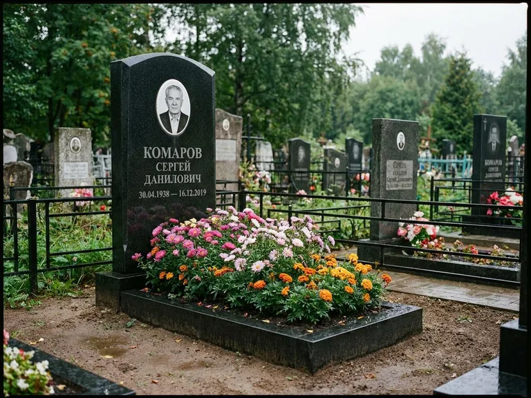 Портрет на керамике — семейный памятник в Новом Уренгое