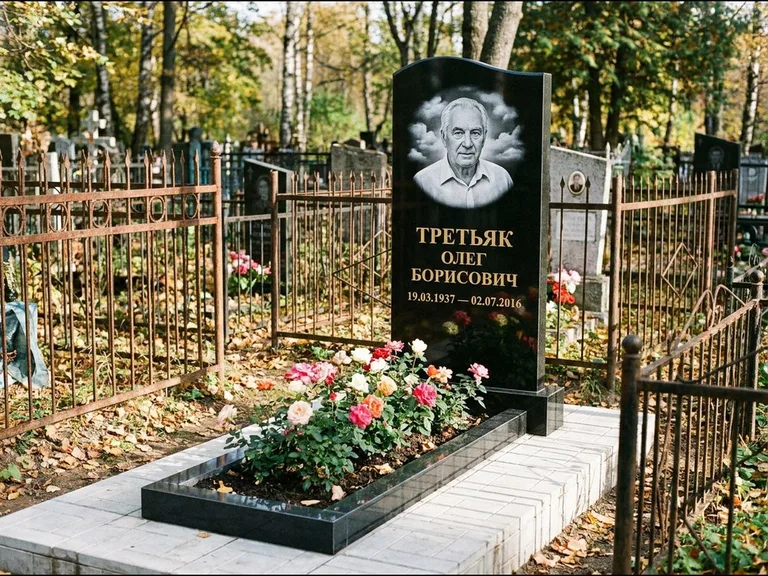 Гравировка портрета на чёрном граните — выполненная работа 23 в Новом Уренгое
