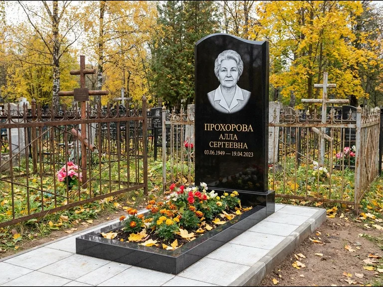 Гравировка портрета на чёрном граните — выполненная работа 8 в Новом Уренгое