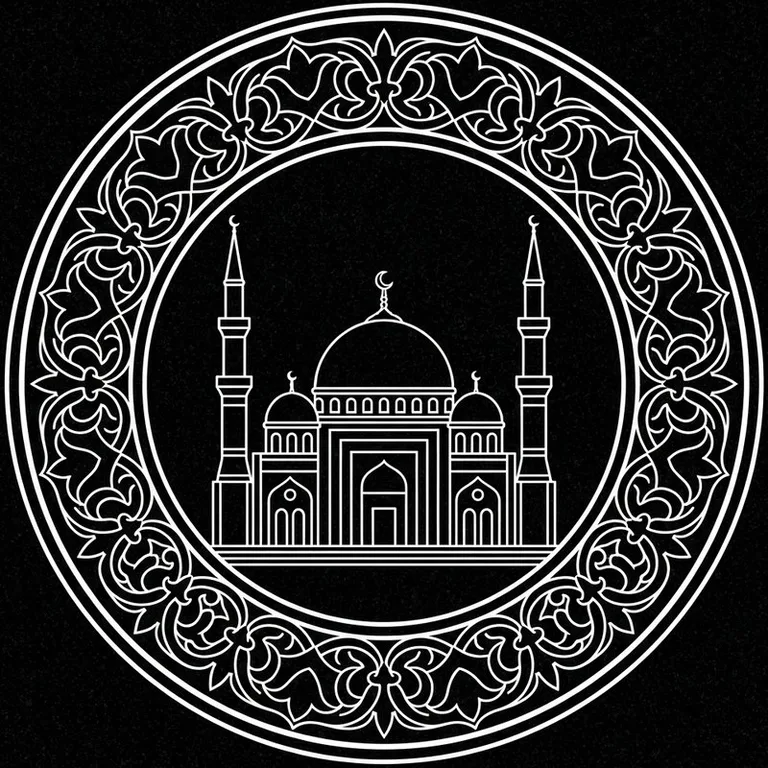 Эскиз: В медальоне — круглый медальон с восточным кантом в Новом Уренгое