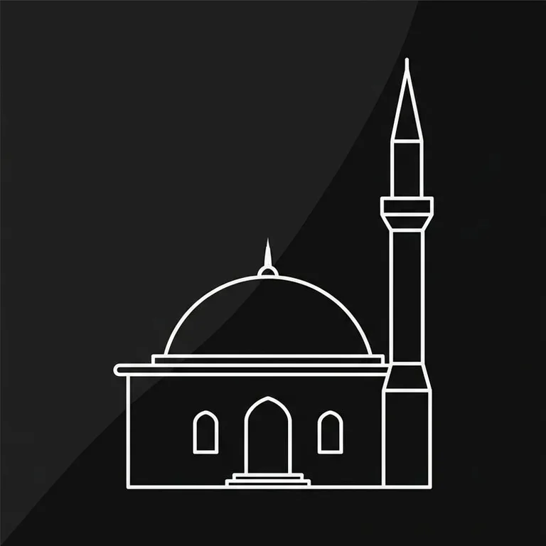 Эскиз: Одноминаретная — скромный силуэт сельской мечети в Новом Уренгое