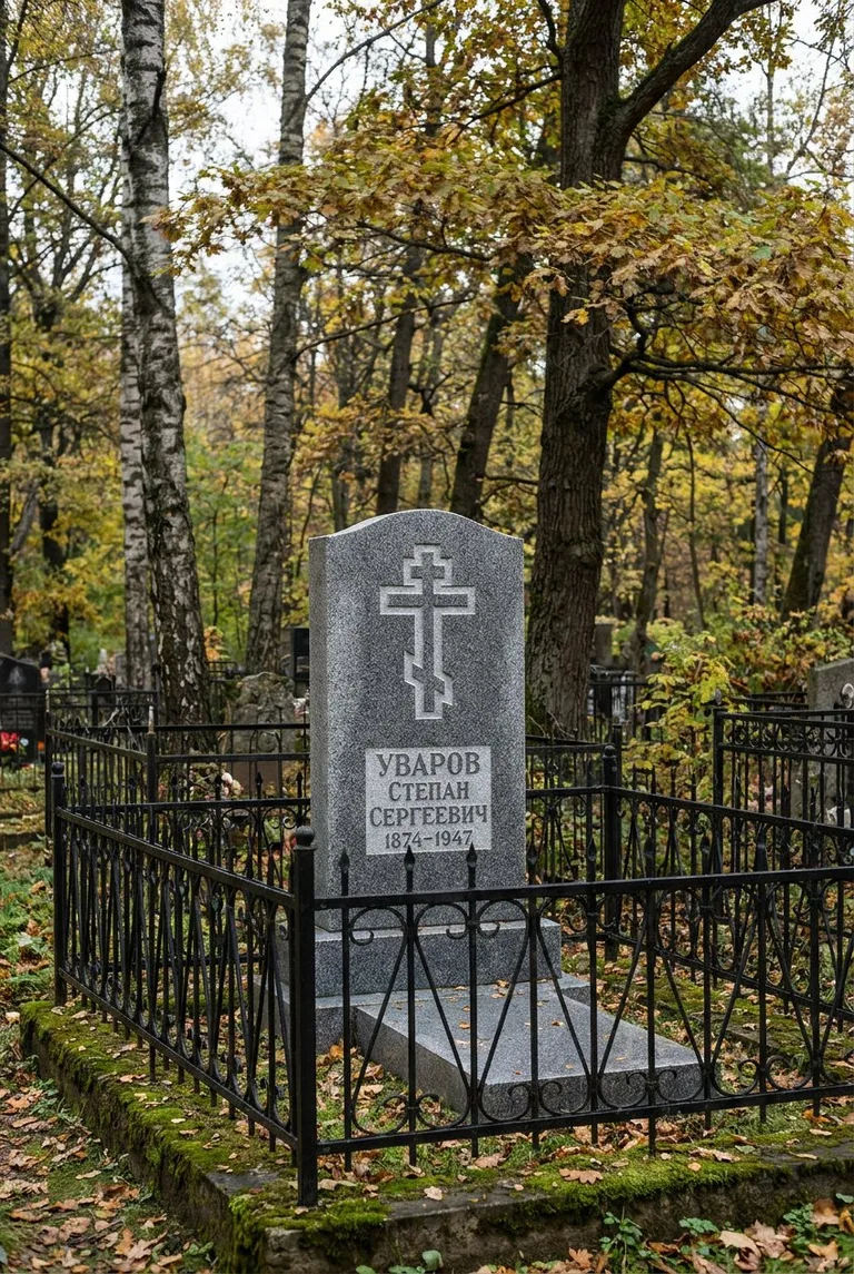 Мраморный памятник на Большеохтинском кладбище