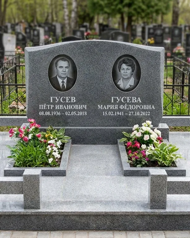 Памятник под ключ из белого мрамора в Новом Уренгое