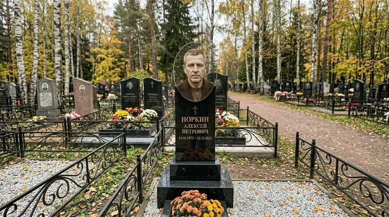 Портрет на стекле на вертикальной стеле в Новом Уренгое