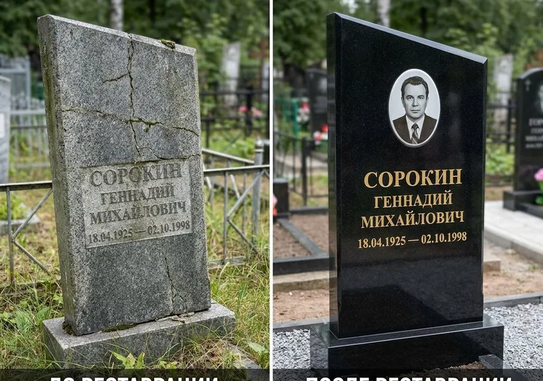 Полная реставрация старого памятника: до и после в Новом Уренгое