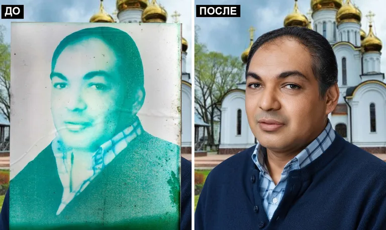 Ретушь фото на памятник — цветокоррекция и колоризация: до и после в Новом Уренгое