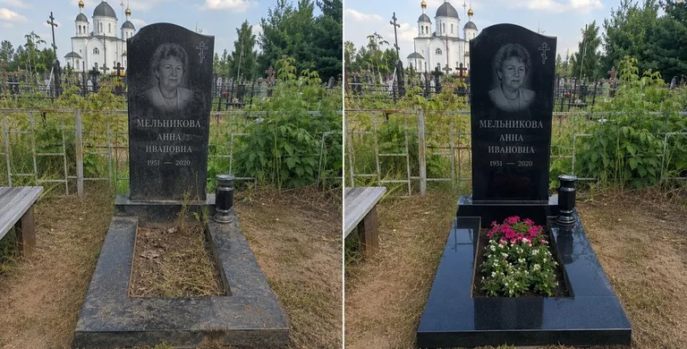 Мойка фигурного памятника до и после в Новом Уренгое