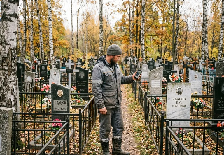 Бригада находит могилу на кладбище по фото