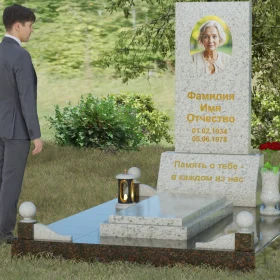 Вертикальный комбинированный памятник П069 - П069