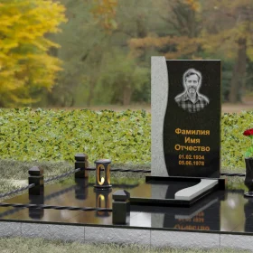Вертикальный Гранитный памятник светский - П125