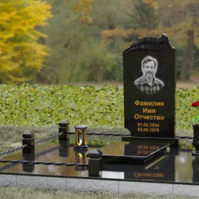 Светский вертикальный памятник из гранита - П149