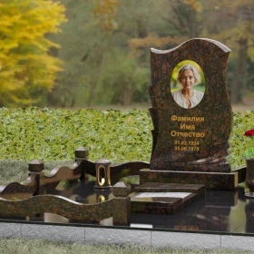 Гранитный вертикальный памятник для одного - П160