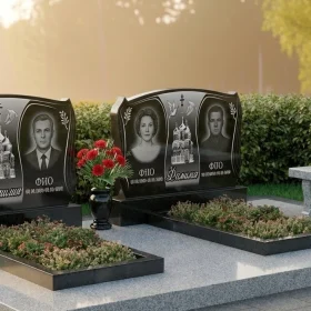 Православный гранитный памятник с крестом - ПН071