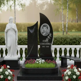 Элитный светский памятник без креста - ПН105