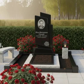 Элитный гранитный светский памятник - ПН116