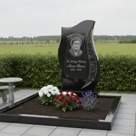 Гранитный светский вертикальный памятник для мемориала - ПН127