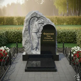 Вертикальный элитный памятник для одного - ПН167