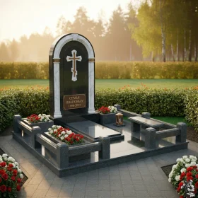 Комбинированный семейный православный склеп - ПН168