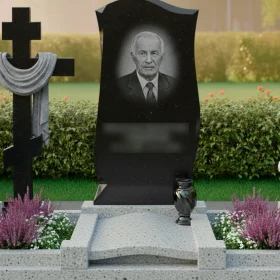 Православный вертикальный гранитный памятник - ПН416