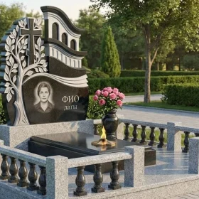 Элитный православный памятник с крестом вертикальный - ПН438