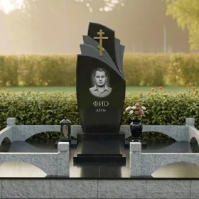 Православный элитный памятник с крестом - ПН459