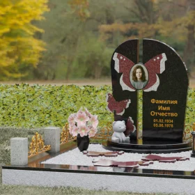 Вертикальный гранитный светский памятник - П238