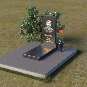 Светский вертикальный памятник из гранита лезниковский - ПВ075