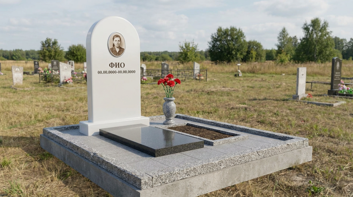 Пример дизайна: Памятник из полимера с аркой