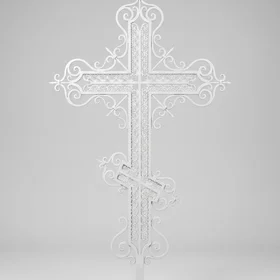 Ажурный кованый крест на могилу — КРК024