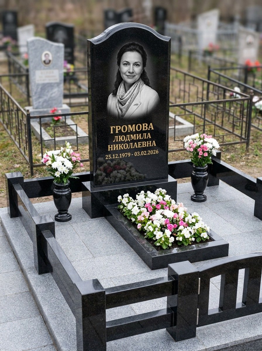 Портрет на памятнике в Новом Уренгое — Чёрно-белый портрет подготовили под станок — гравировка на стеле