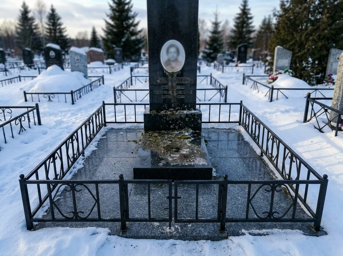 Благоустройство могилы в Новом Уренгое — пример 4