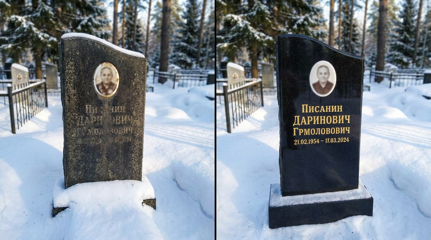 Реставрация памятника в Новом Уренгое — пример 2