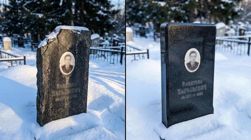 Реставрация памятника в Новом Уренгое — пример 3