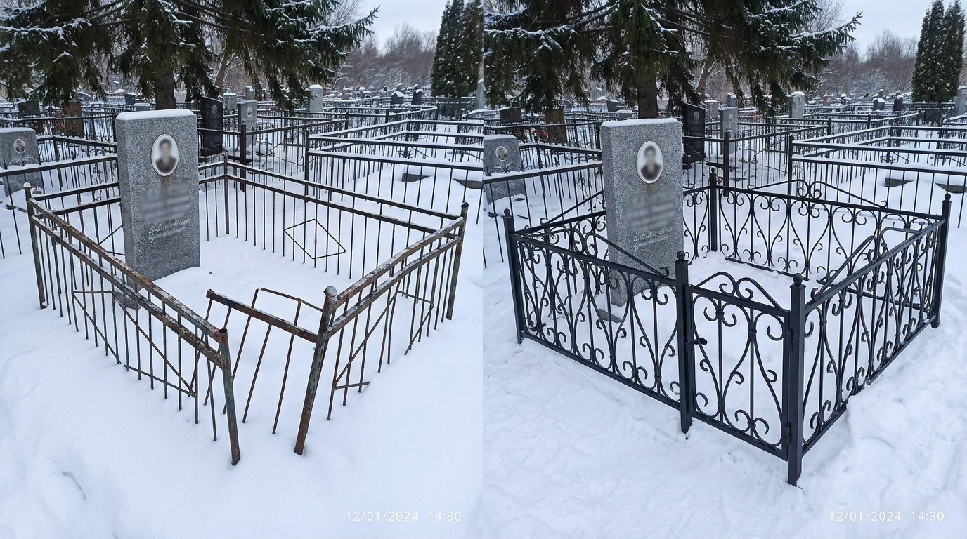 Установка ограды в Новом Уренгое — пример 2