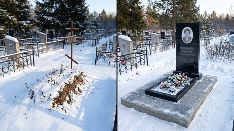 Установка памятника в Новом Уренгое — пример 2